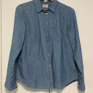 Long Sleeve Chambray Top